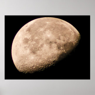 Poster Lune en transition - Phase du troisième trimestre