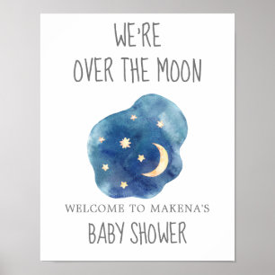 Poster Lune et étoiles Nous sommes sur la Lune Accueil Po