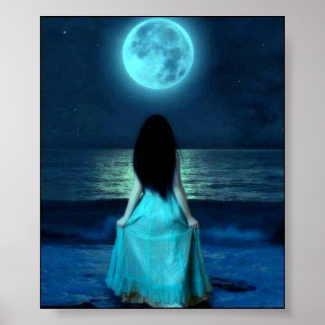 POSTER LUNE ET FEMME (Devant)