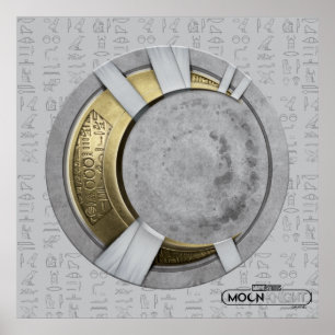 Poster Lune Knight Crescent Lune Icône de la poitrine