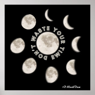Poster Lune lunaire Phases modernes