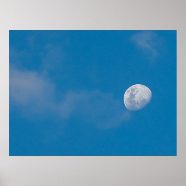 Poster Lune matinale | Zambie, Afrique (Devant)