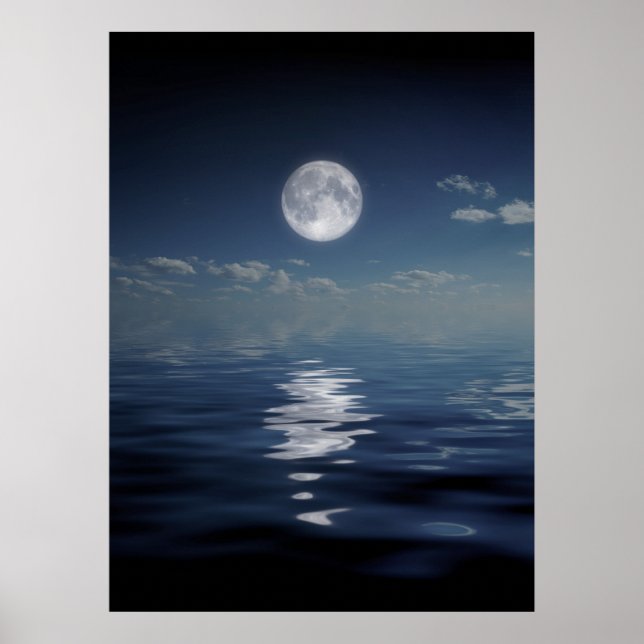 Poster Lune pâle (Devant)