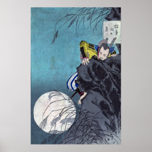 Poster Lune sur le Mont Inaba, Tsukioka Yoshitoshi