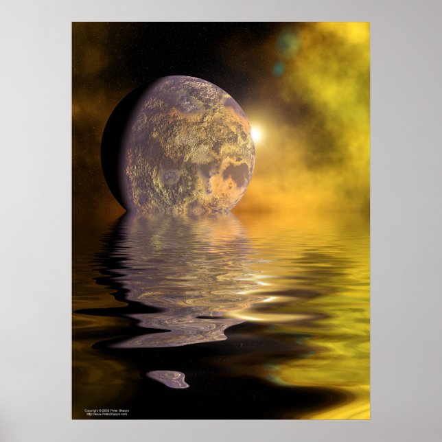 Poster Lune sur l'eau (Devant)