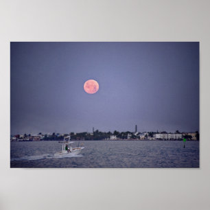 Poster Lune sur Marathon, Floride