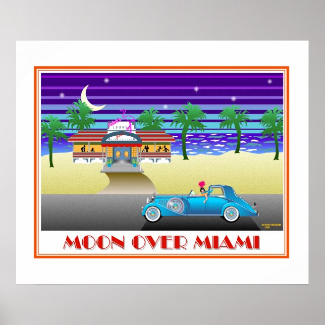 Poster Lune sur Miami (Devant)