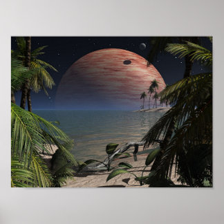 Poster Lune tropicale
