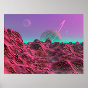 Poster Lune violette