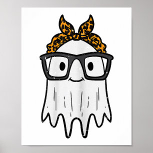 Poster Lunettes de fantôme d'Halloween Mignonnes