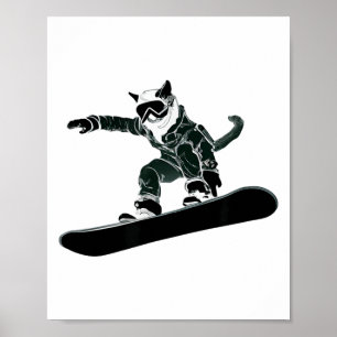 Poster Lunettes de ski snowboard drôle ski snowboarding