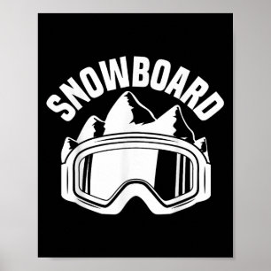 Poster Lunettes de ski snowboard Skiing Goggles Neige Sno