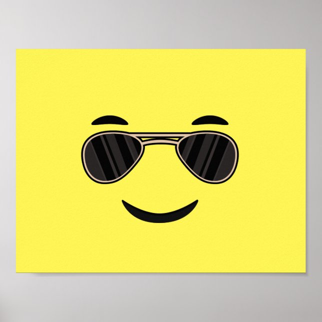 Poster Lunettes de soleil Emoji (Devant)
