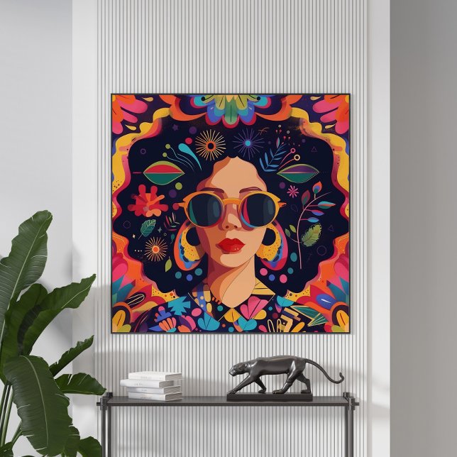 Poster Lunettes de soleil et Sass (Embrace your unique style and celebrate diversity with this amazing design. )