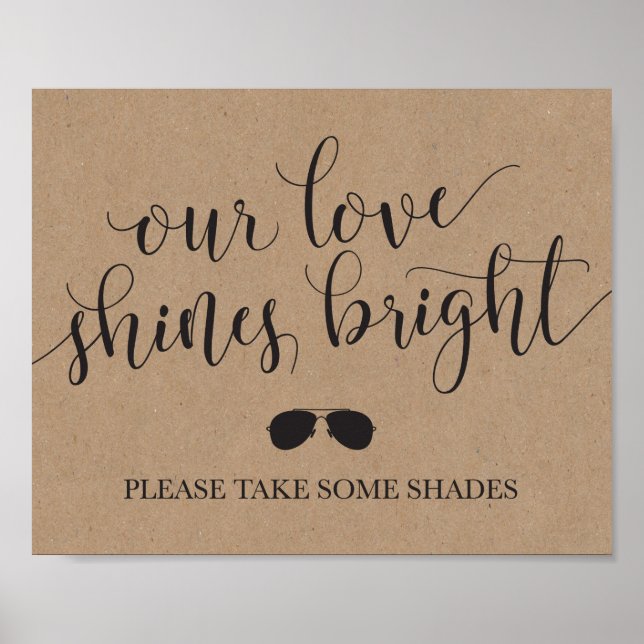 Poster Lunettes de soleil Favoriser Signer - Notre Amour  (Devant)