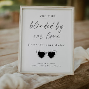 Poster Lunettes de soleil Mariage minimaliste Favoriser l