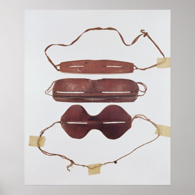 Poster Lunettes de soleil/neige inuit (Devant)