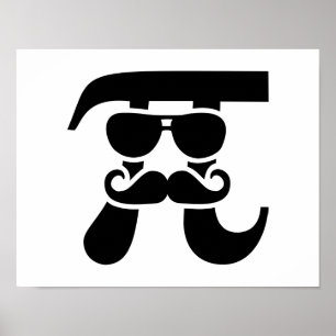 Poster Lunettes de soleil Pi Mustache