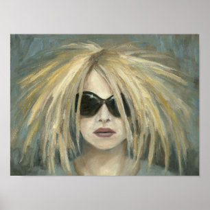 Poster Lunettes de soleil punk Grrl Portrait féminin Uniq