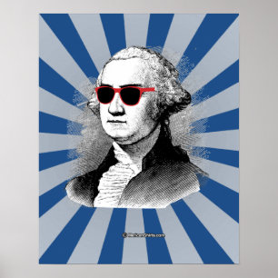 Poster Lunettes du parti George Washington