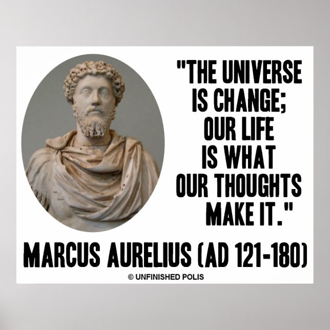 Poster L'Univers De Marcus Aurelius Est Le Changement Des (Devant)