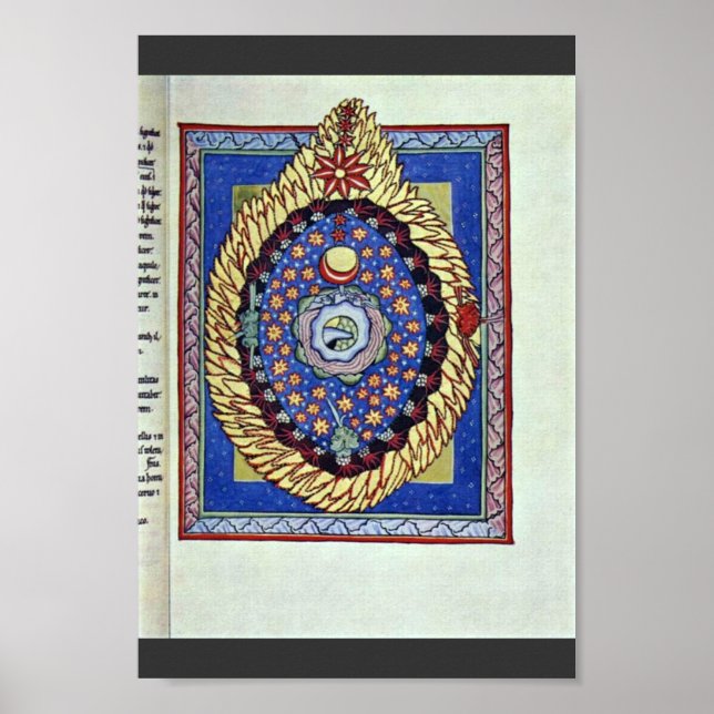 Poster L'Univers Par Meister Des Hildegardis-Codex (Bes (Devant)