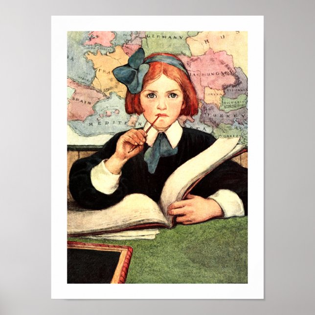 Poster "L'universitaire" par Jessie Willcox Smith (Devant)