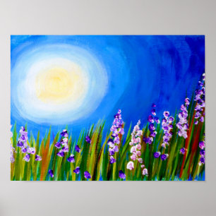 Poster Lupin dans une ville de Grassy meadow