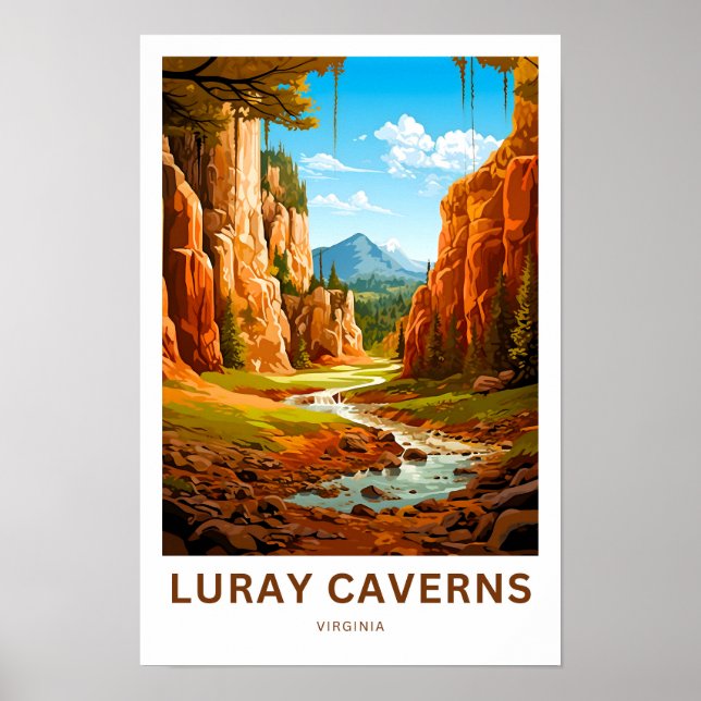Poster Luray Caverns Virginia Travel Print (Devant)