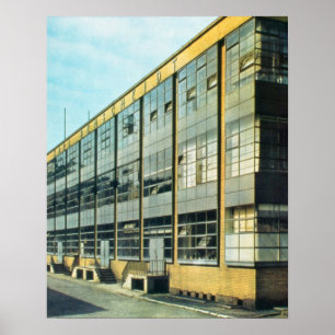 Poster L'usine de chaussures Fagus, conçue par Walter Gro