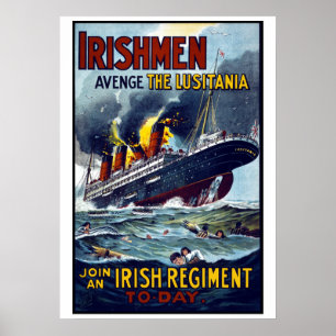 Poster Lusitania Ship