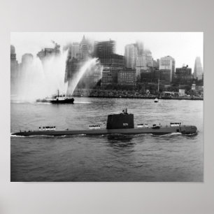 Poster L'USS Nautilus ancré dans le port de New York - 19
