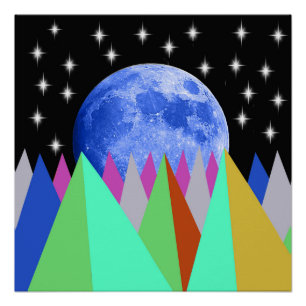 Poster lustré Blue Moon