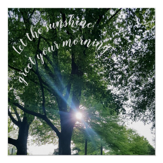 Poster lustré du lever du soleil du matin (Devant)