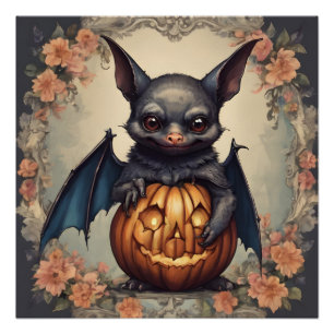 Poster lustré Halloween Bat hb5