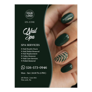Poster lustré personnalisé Spa à ongles