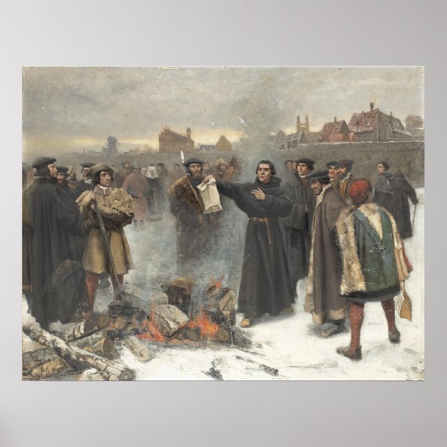 Poster Luther Burns le taureau papal (Devant)