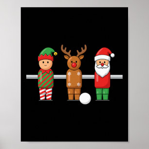 Poster Lutin de Noël Foo Reindeer Santa Trio Table Foo