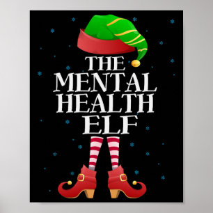 Poster Lutin de santé mentale drôle groupe de pyjama asso