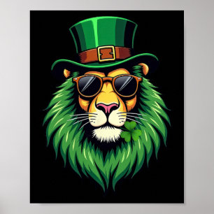 Poster Lutin Lion Saint-Patrick Jour de la Saint-Patrick 