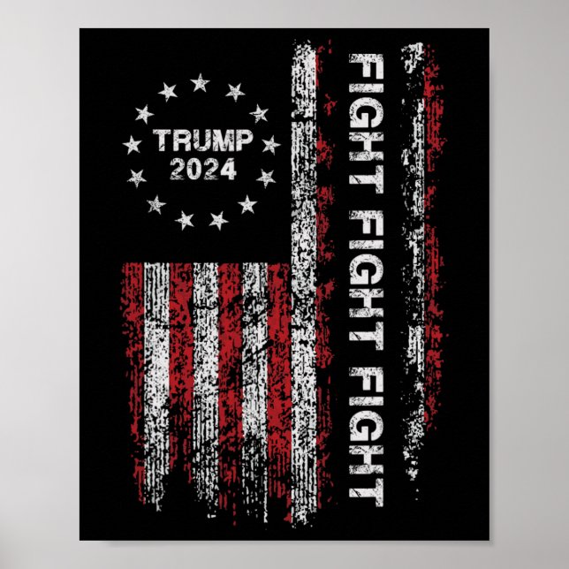 Poster Lutte 2024 - Élection du président Trump (Devant)