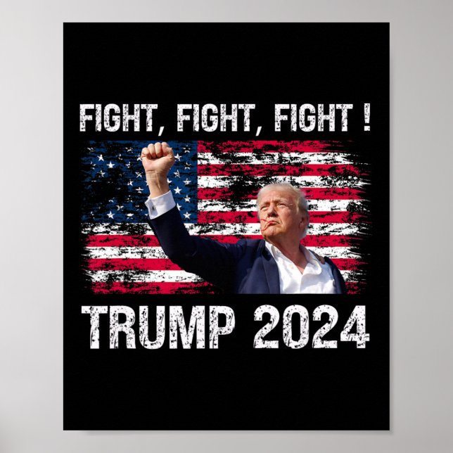 Poster Lutte 2024 - Élection du président Trump (Devant)
