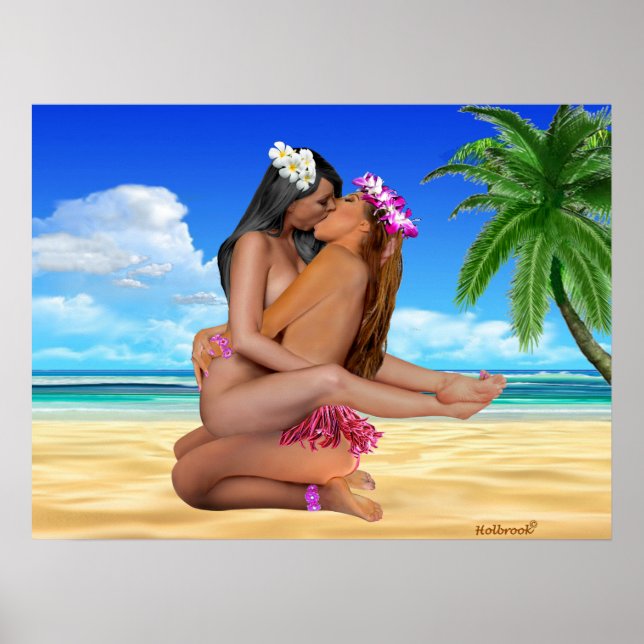 Poster Lutte avec baiser (Devant)