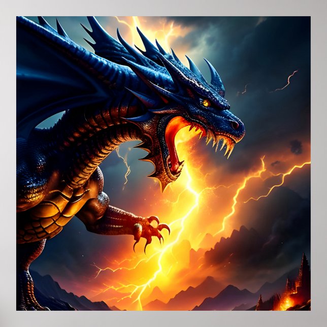 Poster Lutte contre la foudre du dragon (Devant)
