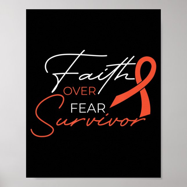 Poster Lutte contre le cancer de la leucémie Ruban (Devant)