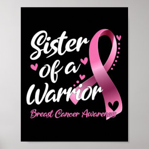Poster Lutte Contre Le Cancer Du Sein Soeur D'Un Guerrier