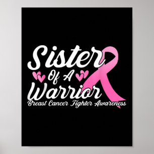 Poster Lutte Contre Le Cancer Du Sein Soeur D'Un Guerrier
