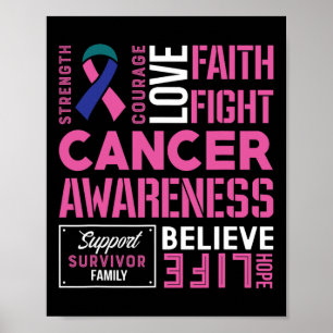 Poster Lutte contre le cancer Ruban 11