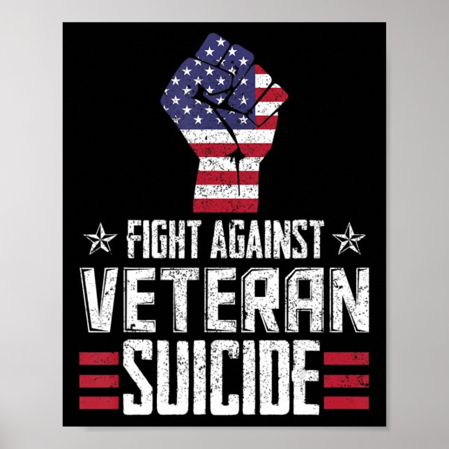Poster Lutte contre le suicide des vétérans Journée de se (Devant)