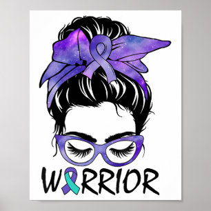 Poster Lutte contre le suicide Guerrier de sensibilisatio